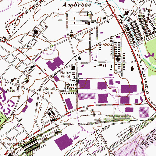 Topographic Map of Visual Arts Building, NJ