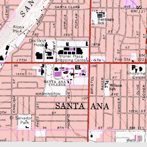 Topographic Map of Dunlop Hall, CA