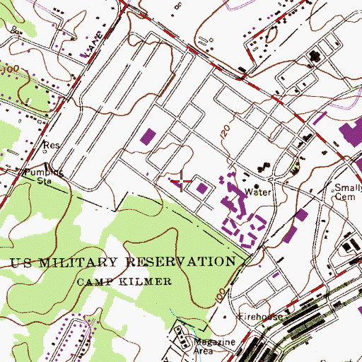 Topographic Map of Beck Hall, NJ