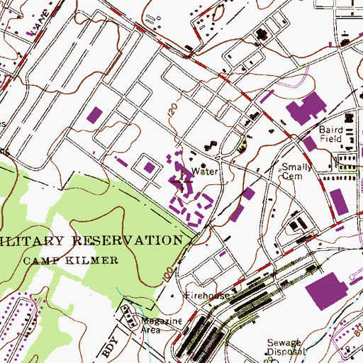 Topographic Map of Tillett Hall, NJ