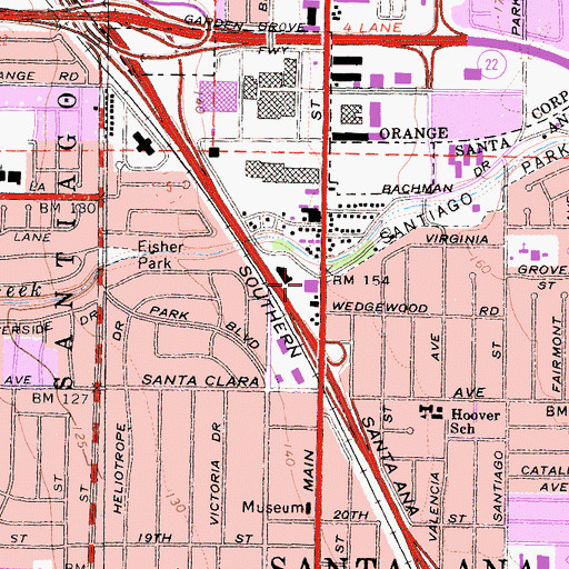 Topographic Map of Discovery Science Center, CA