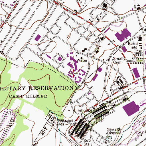 Topographic Map of Quad One Residence Hall, NJ