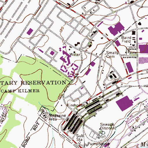 Topographic Map of Quad Two Residence Hall, NJ
