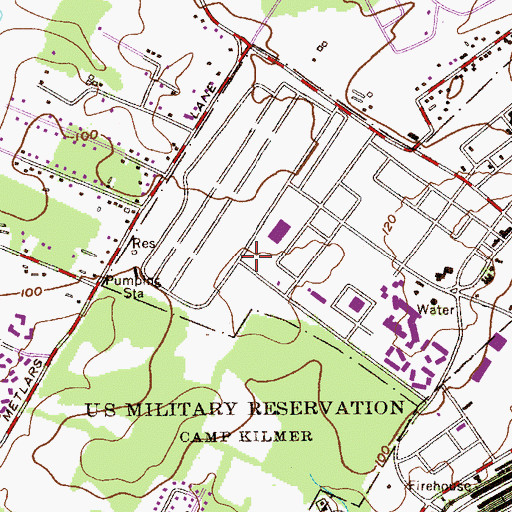 Topographic Map of Busch-Livingston Health Center, NJ