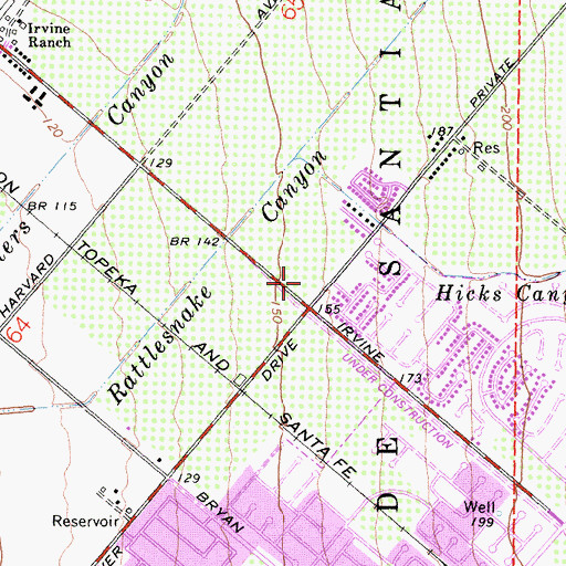 Topographic Map of Northpark Plaza Shopping Center, CA