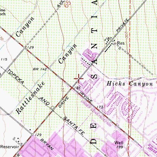 Topographic Map of Crestwood Park, CA