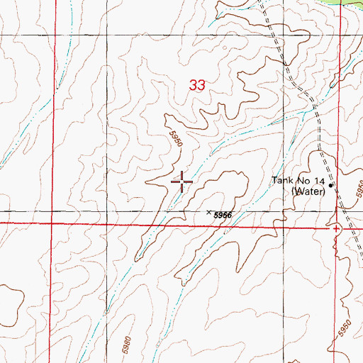 Topographic Map of Tank Number Fourteen, AZ