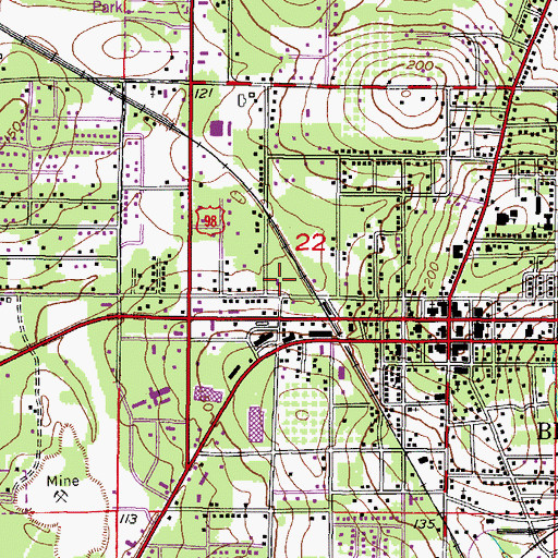Topographic Map of Brooksville Church of Christ, FL