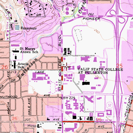Topographic Map of Titan Student Union, CA