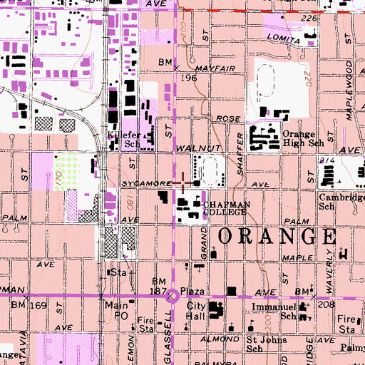Topographic Map of Hutton Sports Center, CA