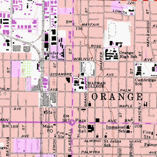 Topographic Map of Leatherby Library, CA