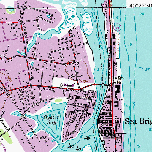 Topographic Map of Holy Cross Church, NJ