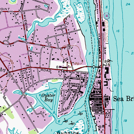 Topographic Map of Holy Cross School, NJ