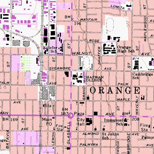 Topographic Map of Oliphant Hall, CA