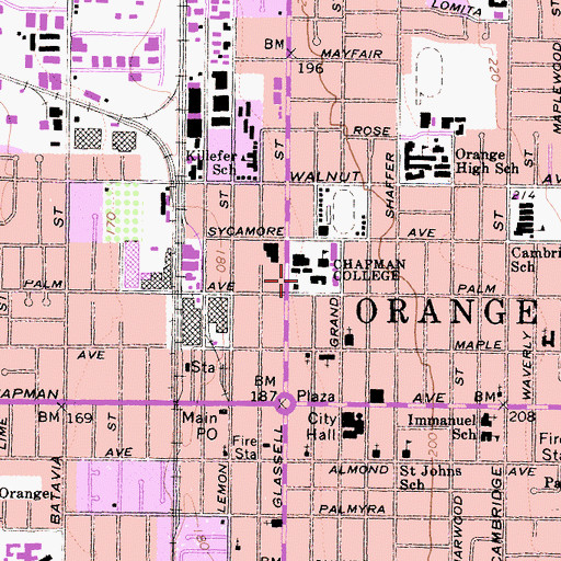 Topographic Map of Williams Mall, CA