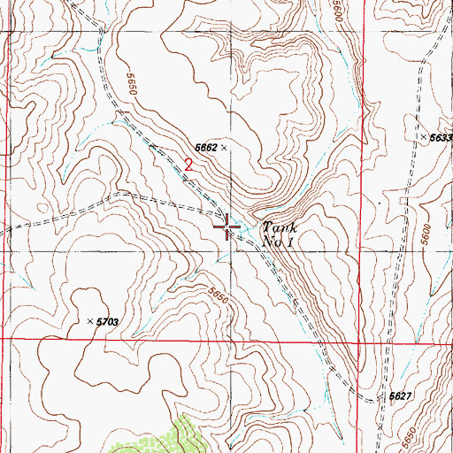 Topographic Map of Tank Number One, AZ