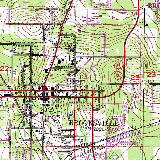 Topographic Map of Christian Science Society, FL