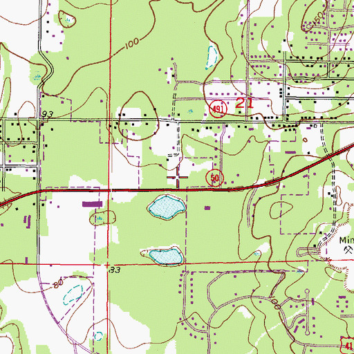 Topographic Map of West Brooksville Church of God, FL