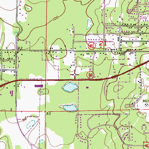 Topographic Map of West Brooksville Church of God, FL