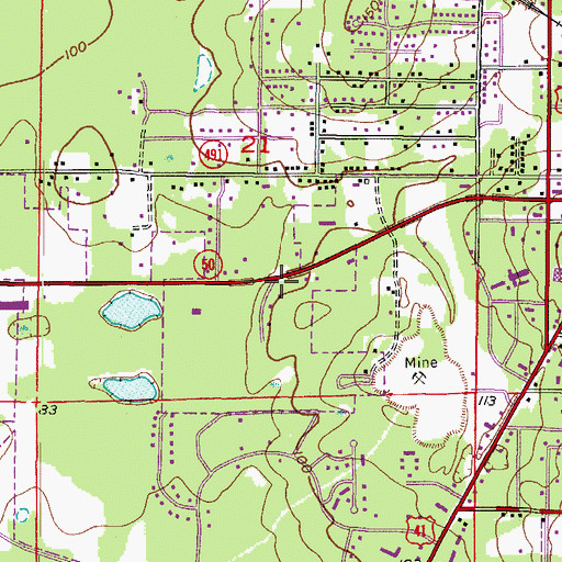 Topographic Map of Brooksville Seventh-Day Adventist Church, FL