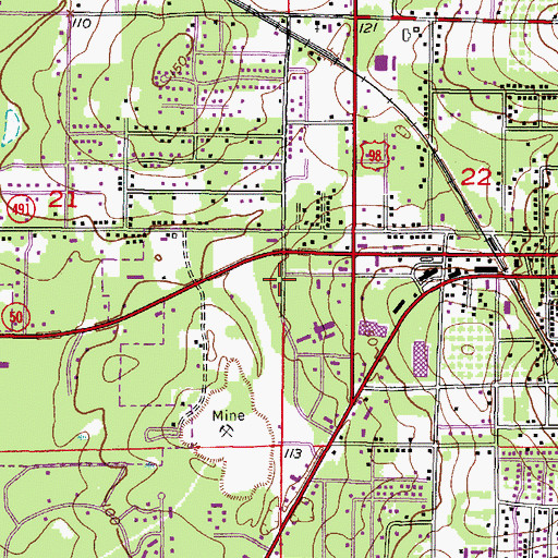 Topographic Map of Brooksville Fire Department Station 10, FL