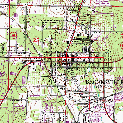 Topographic Map of First United Methodist Church, FL