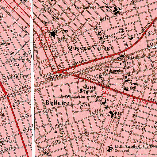 Topographic Map of First Revelation Church, NY