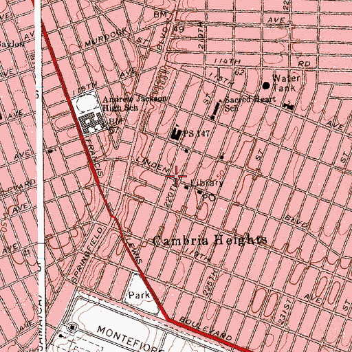 Topographic Map of Greater Bethel Church, NY