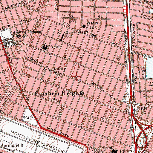 Topographic Map of First Assembly of God Haitian Church, NY