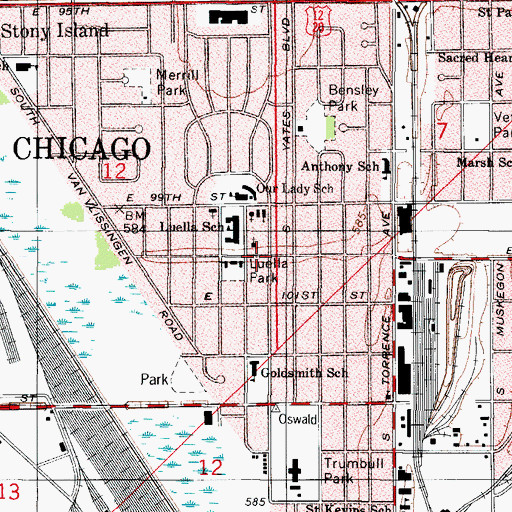 Topographic Map of Great Morning View Missionary Church, IL