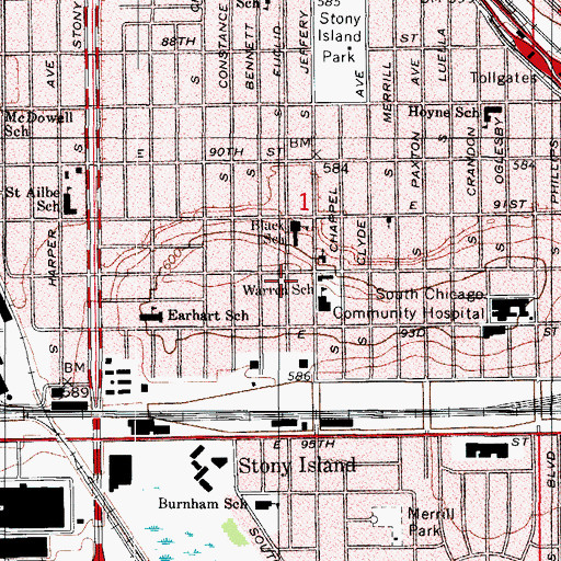 Topographic Map of Fireball Faith Church, IL