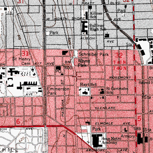 Topographic Map of Chicago Engine Company 70, IL