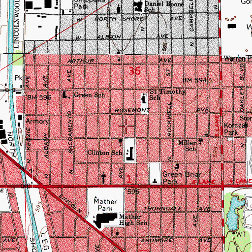 Topographic Map of Chicago Engine Company 71, IL