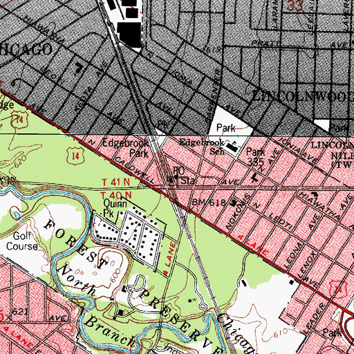 Topographic Map of Chicago Engine Company 79, IL