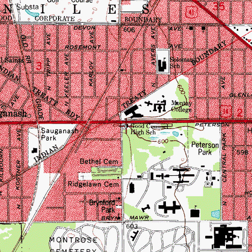 Topographic Map of Chicago Engine Company 89, IL