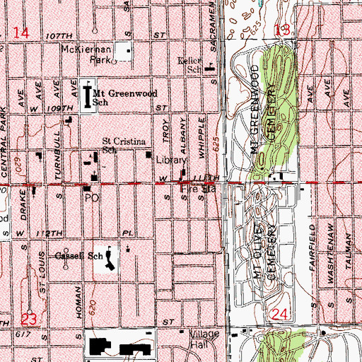 Topographic Map of Chicago Engine Company 92, IL