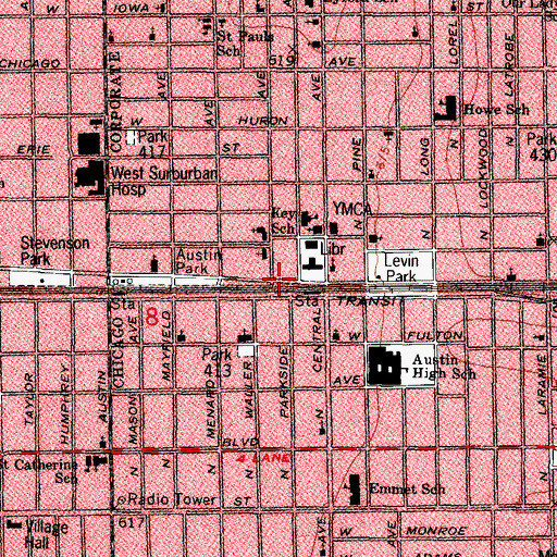 Topographic Map of Chicago Engine Company 96, IL