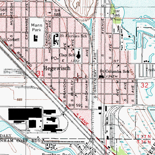 Topographic Map of Chicago Engine Company 97, IL