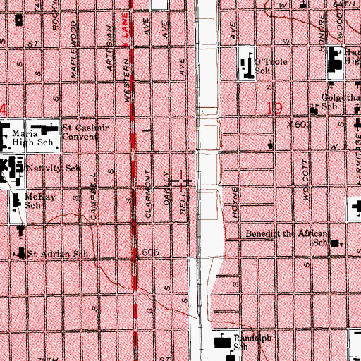 Topographic Map of Chicago Engine Company 101, IL