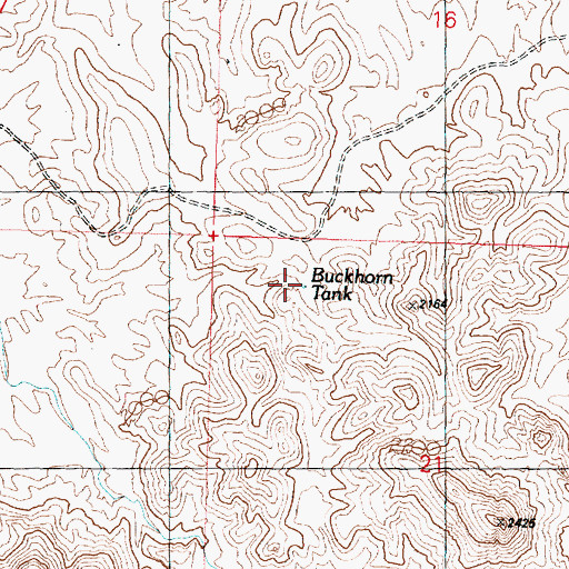 Topographic Map of Buckhorn Tank, AZ