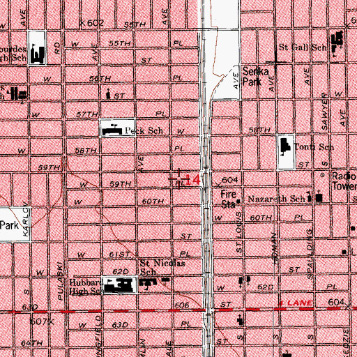 Topographic Map of Chicago Engine Company 88, IL