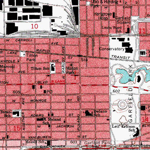 Topographic Map of Chicago Engine Company 95, IL