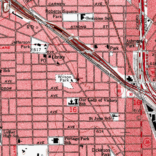 Topographic Map of Chicago Engine Company 108, IL