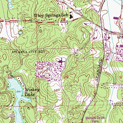 Topographic Map of Achieve Academy of Atlanta, GA