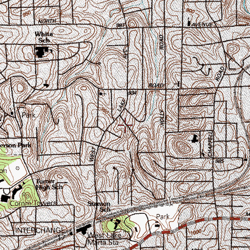 Topographic Map of School for Integrated Academics and Technologies, GA