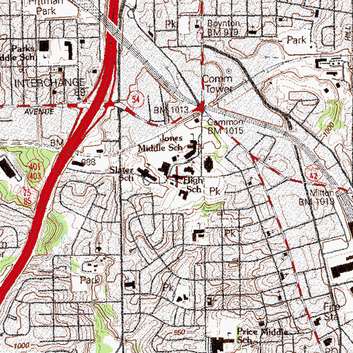 Topographic Map of The New Schools at Carver Early College, GA