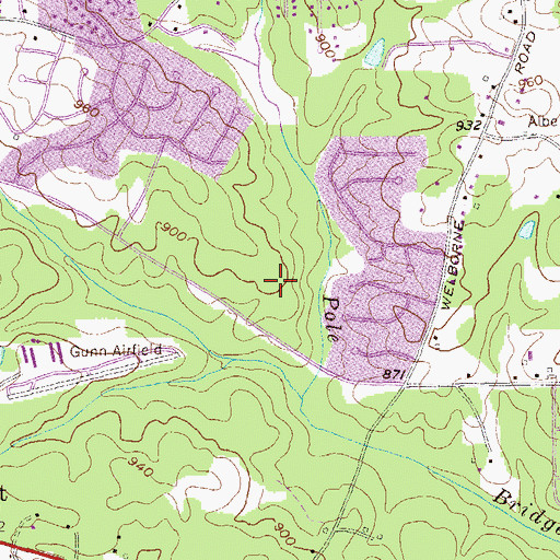 Topographic Map of Marbut Elementary School, GA