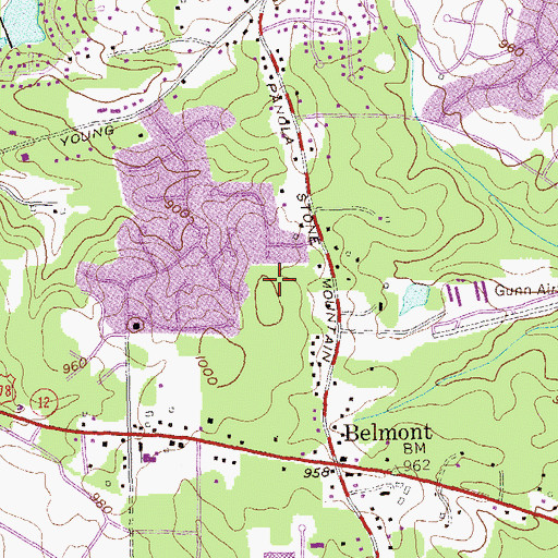 Topographic Map of Panola Way Elementary School, GA