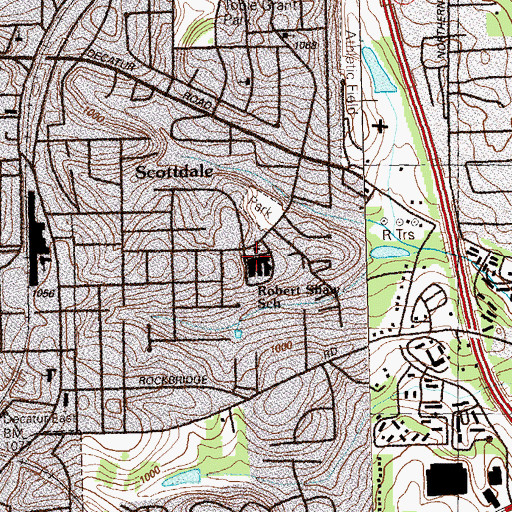 Topographic Map of Robert Shaw Traditional Theme School, GA