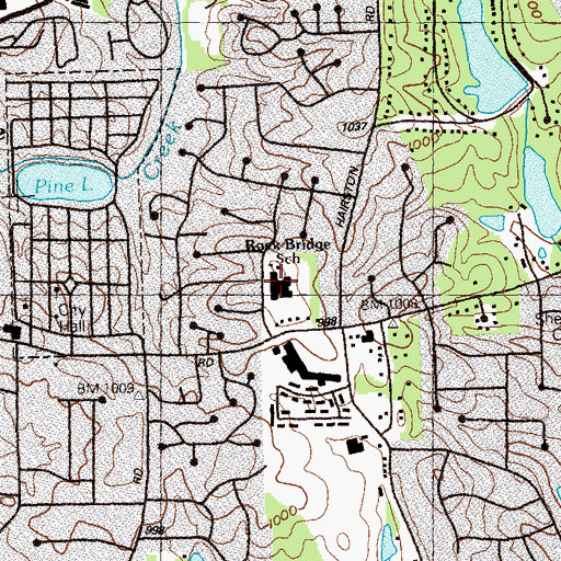 Topographic Map of Rockbridge Elementary School, GA